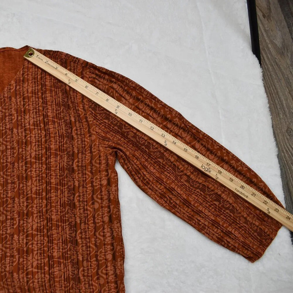 UNO Danmark Floral Blouse Button Down Sz O/S Drawstring Back Boho Cottagecore - Picture 14 of 16